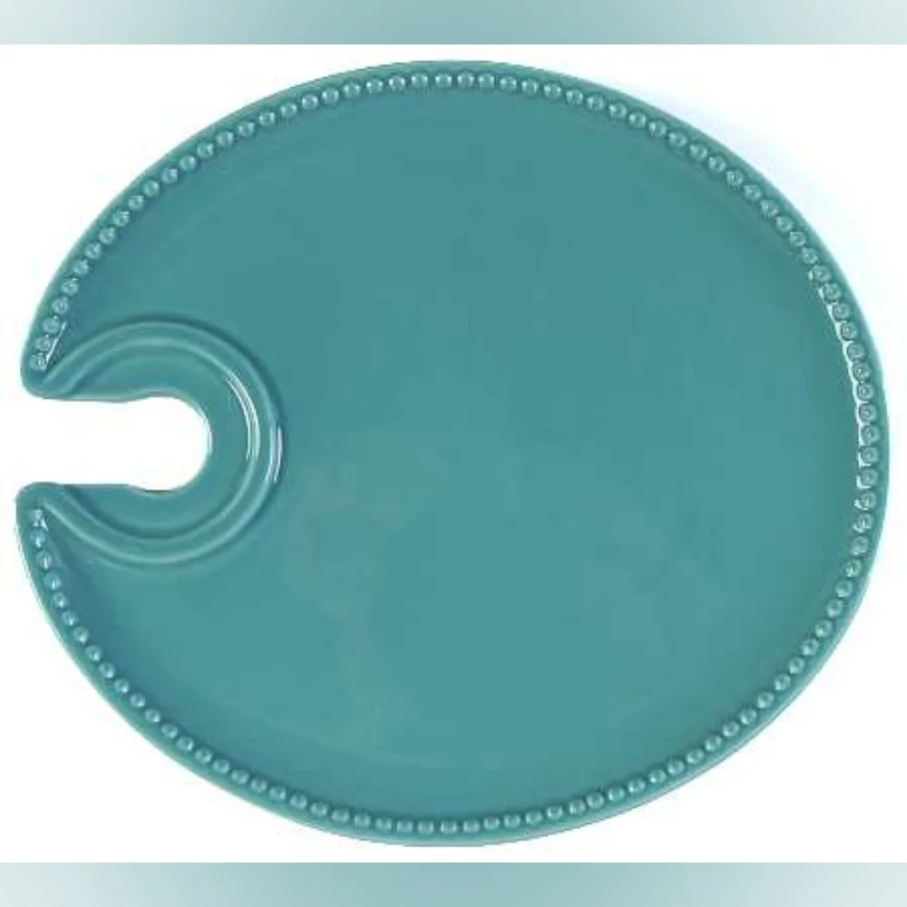 Princess House Vintage Elegant Party Plates Set Of 4 In Teal Turquoise - Picture 1 of 5